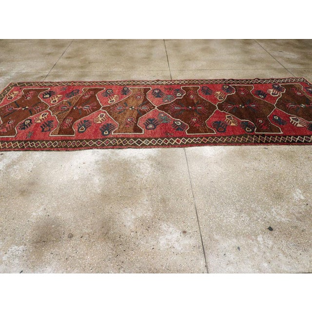 Galerie Shabab Collection Mid-20th Century Turkish Anatolian Wide Gallery Runner For Sale In New York - Image 6 of 10