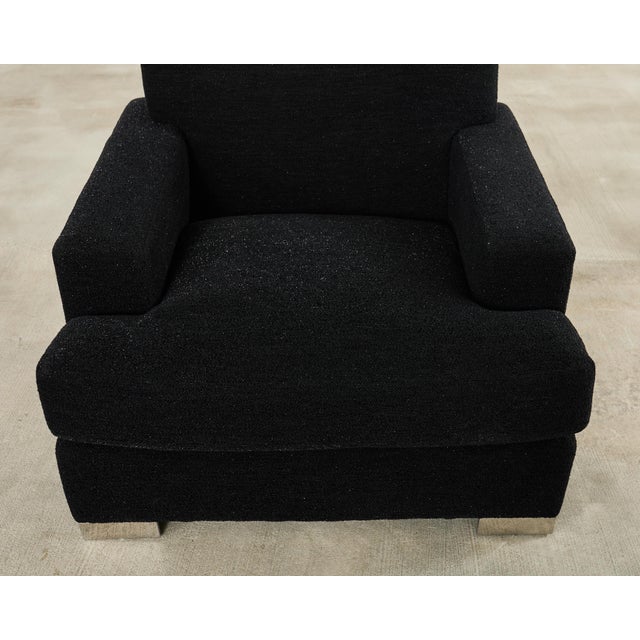 Ralph Lauren Pryce Club Chair Polished Steel Sled Feet For Sale - Image 10 of 18