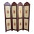 Italian Neoclassical Hand Painted Wood Four Panel Screen, 1950s For Sale
