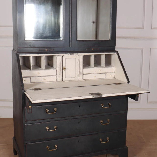 Wood 18th Century English Bureau Bookcase For Sale - Image 7 of 11