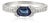 VRJewels 14k White Gold Natural Blue Sapphire & Diamond Engagement Ring for Her Size 6 For Sale