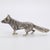 Vintage Italian Handmade Genuine Silver Hunting Fox Figurine Miniature Sculpture For Sale - Image 4 of 11