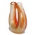 Persimmon Seguso Murano Vintage Red Orange Gold Flecks Italian Art Glass Double Mouth Tube Flower Vase For Sale - Image 8 of 13