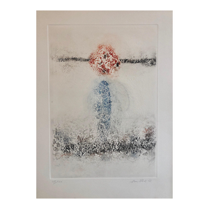 Don Fink, 60s American Abstract Expressionist Untitled Abstract Color Composition Etching, 1968