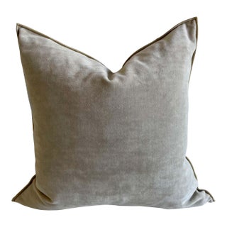 Vintage Velvet Accent Pillow With Insert For Sale