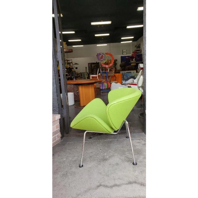 Mid-Century Modern 1990s Vintage Authentic Pierre Paulin "Green" Orange Slice Lounge Chair For Sale - Image 3 of 13