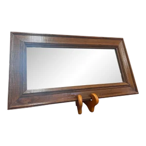 Vintage Wood Framed Wall Mirror