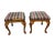 Harden Queen Anne Style Stool Set The two Queen Anne style stools feature four cabriole legs each with padded upholstered...