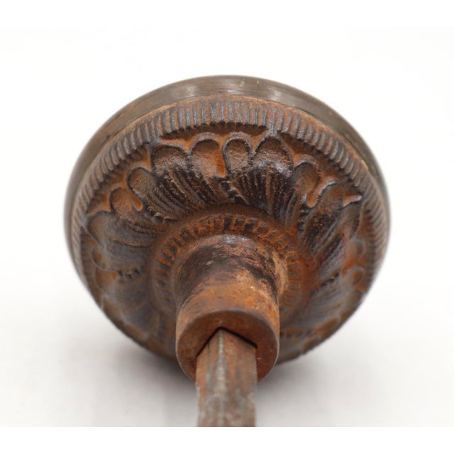 Antique Victorian Norwich Passage Door Knob Set For Sale - Image 9 of 12