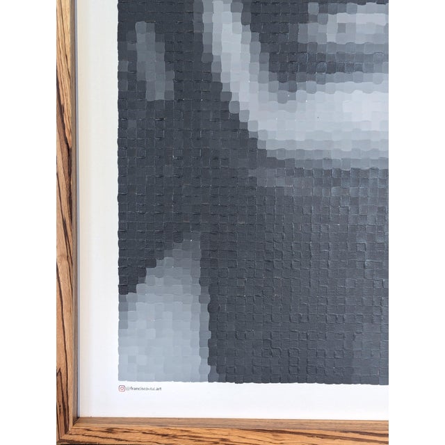 Black Francisco Vital "Marilyn Monroe Smile" Contemporary Pop Art Inspired Pixelated Portrait Painting, 2021 For Sale - Image 8 of 11