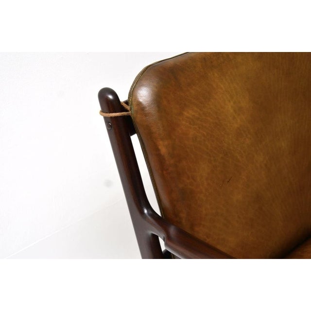 Vintage Danish Leather Armchairs from Ole Wanscher, 1960s, Set of 2 For Sale - Image 9 of 14