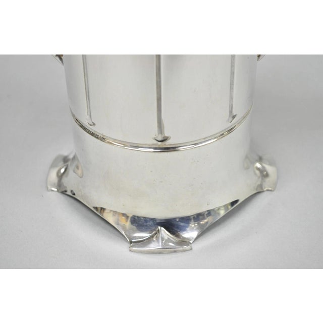 Roberts and Belk Art Nouveau Silver Plated Champagne Chiller Wine Bottle Coaster For Sale - Image 9 of 13