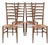 Vintage Gio Ponti Style Italian Ladder Back Chairs 4 For Sale