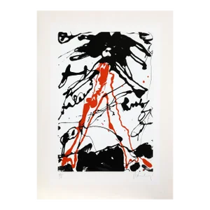 Striding Figure from Conspiracy: the Artist as Witness Portfolio, Claes Oldenburg Silkscreen, Signed and Numbered in Pencil
