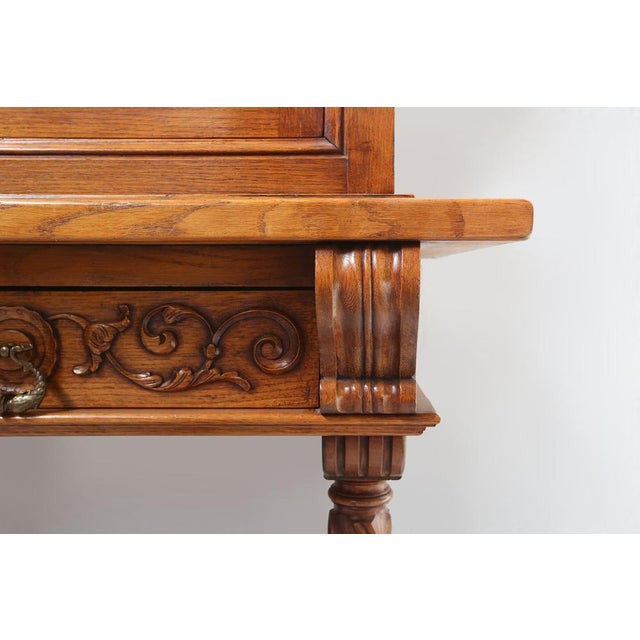 Brown 20th Century Baroque Carved Sideboard, Spain, 1950 For Sale - Image 8 of 17