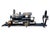 Awesome vintage and very heavy welded metal steam locomotive sculpture mounted on its own section of railroad track,...