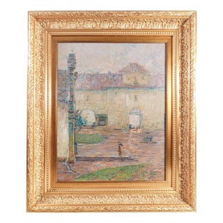 Alberto Ferrero, Sanctuary of Oropa, Oil on Masonite, Framed For Sale