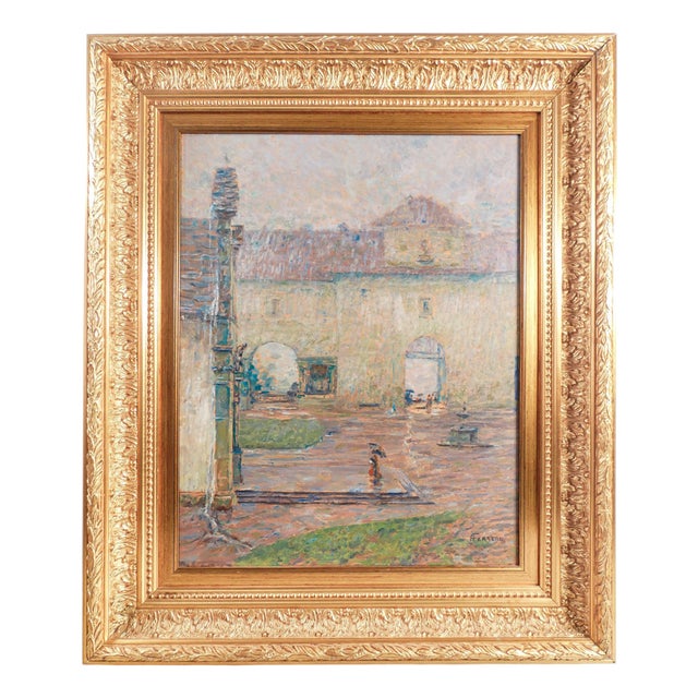 Alberto Ferrero, Sanctuary of Oropa, Oil on Masonite, Framed For Sale