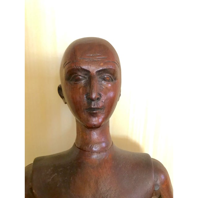 Wood Antique Mid 19th Century Carved Wood Articulated Artists Mannequin Lay Figure Model For Sale - Image 7 of 12