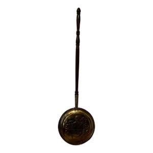Antique 1900s Brass Bed Warmer Victorian Peerage Made in England