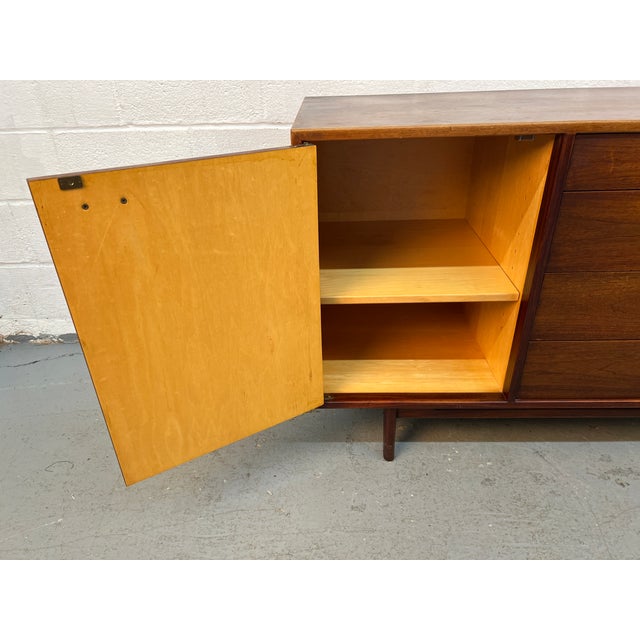 Vintage Jens Risom Four Drawer Walnut Sideboard, Attributed For Sale - Image 14 of 16