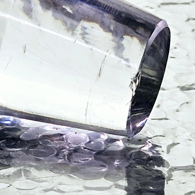 Crystal Glass Pinwheel Decanter W/ Stopper For Sale - Image 12 of 12