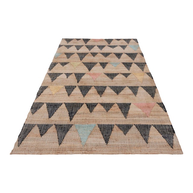 Jute Modern Hand Woven Boho Style Rug 8x10Ft. For Sale