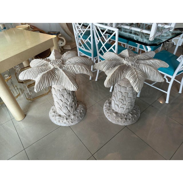 Vintage Plaster Palm Tree Leaf Table Dining Table or Center Entry Base Chairish