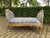Late 20th Century Late20C French Louis XVI Gold Gray Velvet Settee-1Pc For Sale - Image 5 of 13