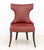 Early 21st Century Contemporary Red Upholstered Chair and Ottoman For Sale - Image 5 of 12