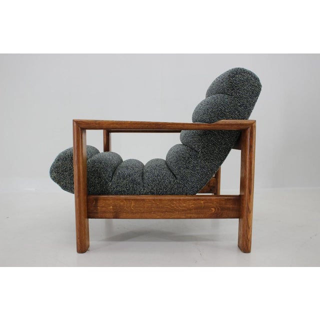 Oak Armchairs with Stools, Finland, 1960s, Set of 4 For Sale - Image 13 of 18