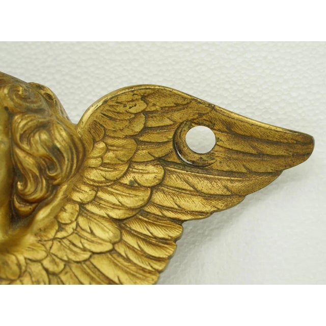 Mid 20th Century Mid 20th Century Gilded Brass Angel Wall Decor For Sale - Image 5 of 12