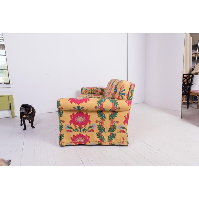 Boho Chic 1980s Vintage Patterned Sofa For Sale - Image 3 of 8