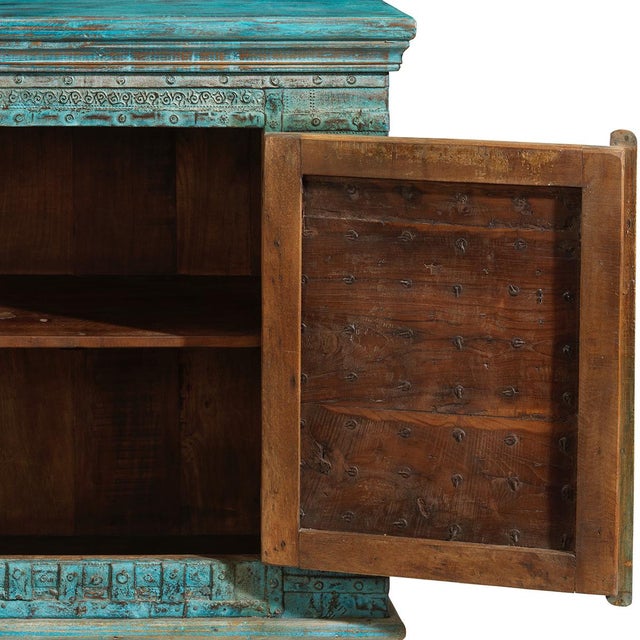 Vintage Blue Pithara Cabinet, 1940s For Sale - Image 4 of 8