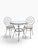 Late 20th Century 3 Pc. Wrought Iron Garden Patio Poolside Cafe Bistro Set For Sale - Image 13 of 15