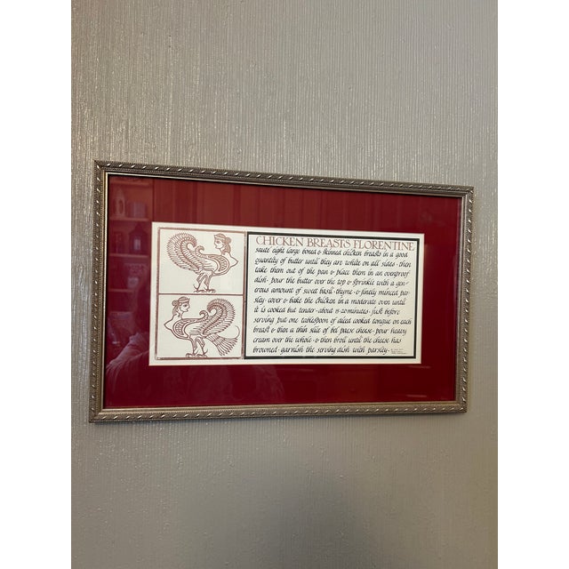 Mid-Century Calligraphed Recipes - Set of 13 For Sale - Image 9 of 13