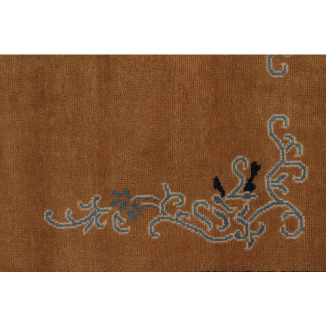 Rug & Kilim’s Chinese Art Deco Inspired Runner Rug, Brown With Greek Key Border For Sale In New York - Image 6 of 8