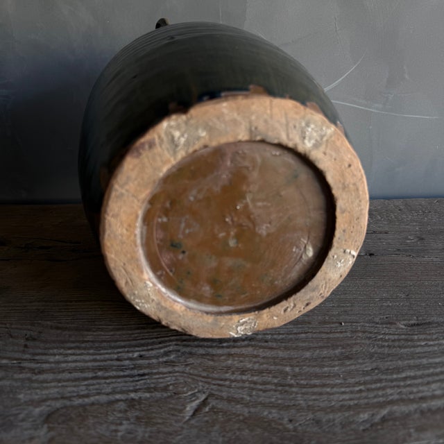 Mid-Century Modern Vintage Black Glazed Pottery For Sale - Image 3 of 6