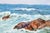 Mid 20th Century Joseph Yeager Waves Crashing on the Rocks Landscape Circa 1970 For Sale - Image 5 of 6