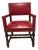 Antique British Colonial Red Accent Chair For Sale