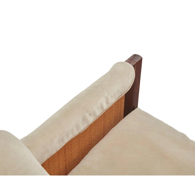 Modern 1960s Elegant Caned Lounge Chair in the Style of Dunbar For Sale - Image 3 of 8