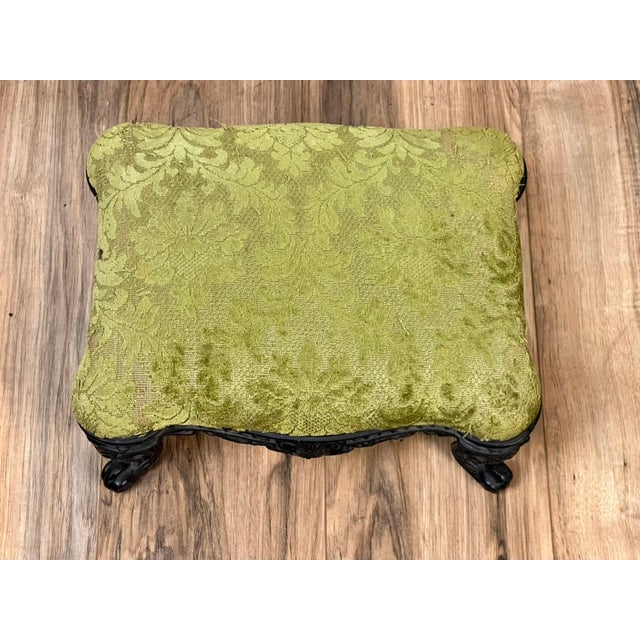 1900 - 1909 Antique Victorian Cast Iron Foot Stool C. 1900 For Sale - Image 5 of 8
