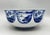 Gumps Large Vintage Blue & White Japanese Porcelain Geometric Bowl - Chinoiserie, Traditional, Asian, Grandmillennial For Sale - Image 4 of 14