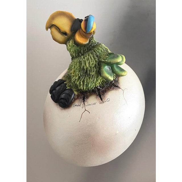 Todd Warner Parrot Hatching From Egg Sculpture Limited Ed. Signed 2000 For Sale In Chicago - Image 6 of 8
