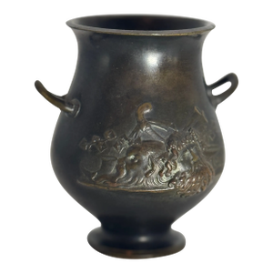 Antique Bronze Urn – Decorative Piece With Mythological Relief