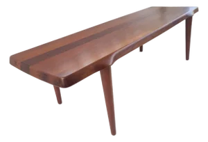 Danish Teak Live Edge Solid Teak Coffee Table