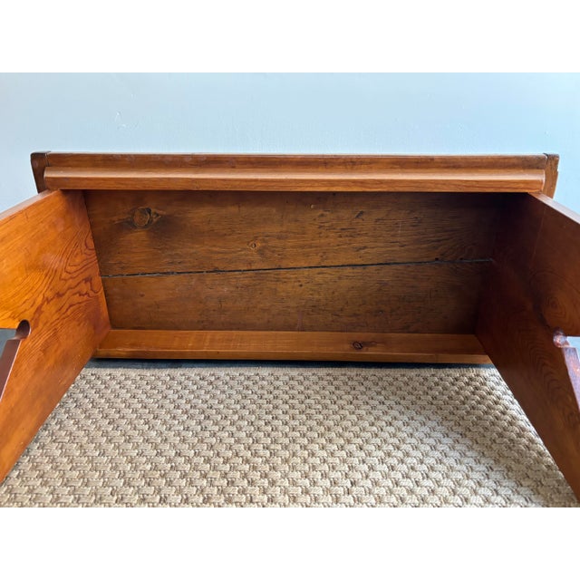 Rustic Antique Wooden Bench For Sale - Image 10 of 11