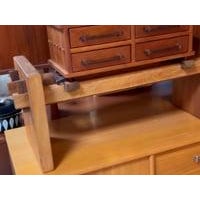 Birdie Miller Raised Jewelry Box. Looks equally good off of it's raised platform. Made of several woods with rosewood...