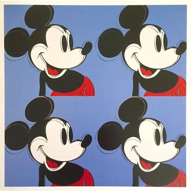 Paper Andy Warhol Foundation Vintage 1995 Lithograph Print Pop Art Poster " Myths : Mickey Mouse " 1981 For Sale - Image 7 of 8