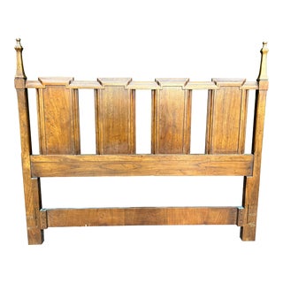 Mid Century Walnut Queen Headboard For Sale